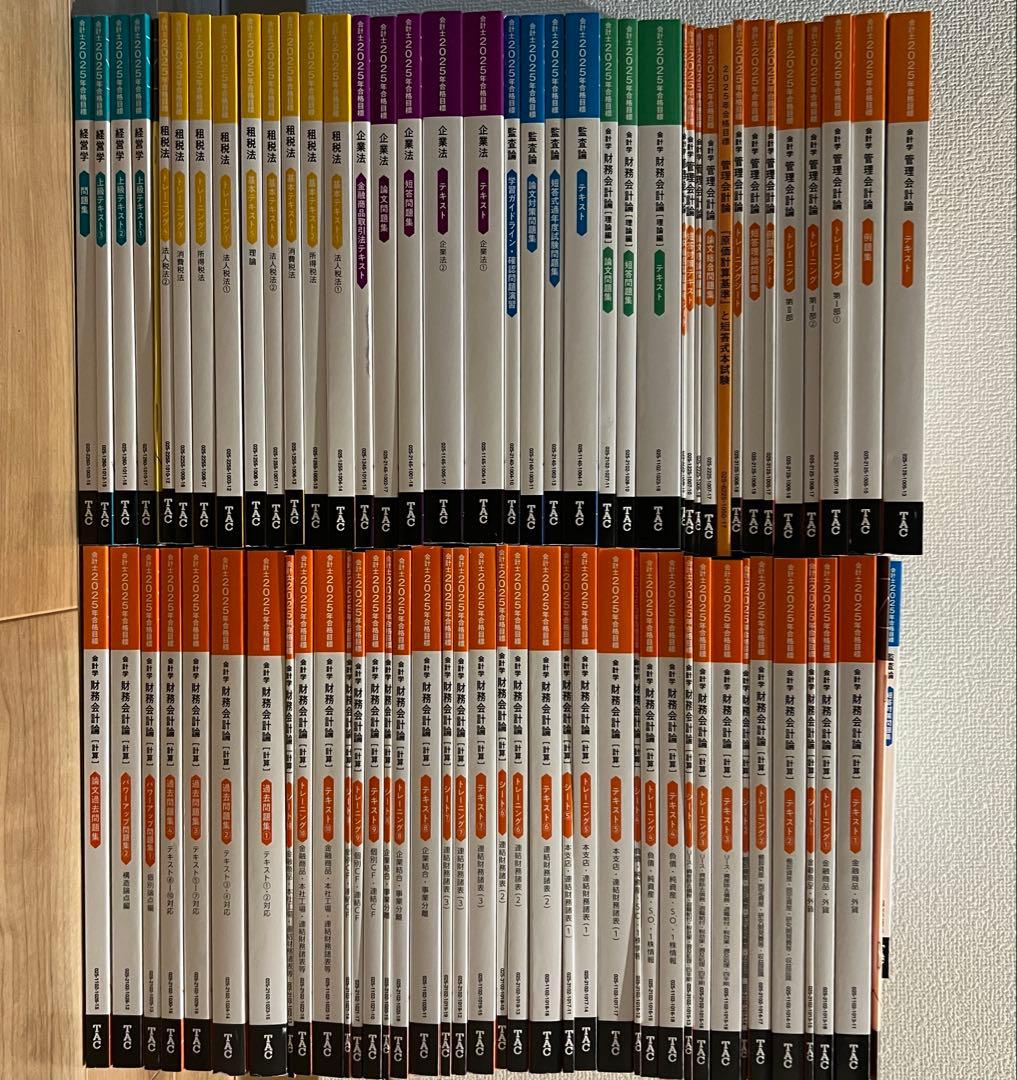 TAC 2025年目標 公認会計士テキスト　財務、管理、監査、企業、租税、経営