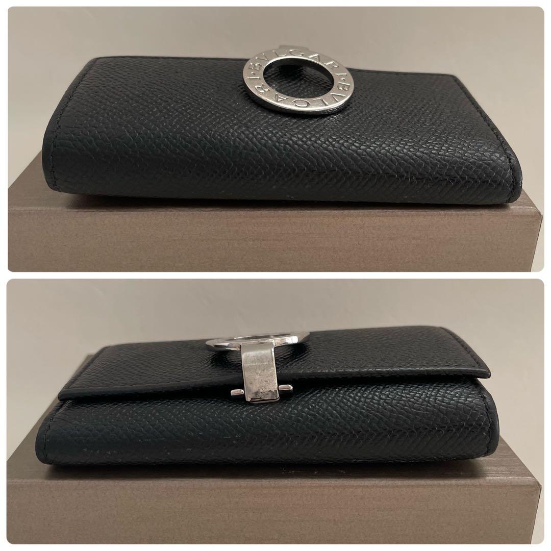 美品　ブルガリ　キーケース　6連　黒　ビーゼロワン　サークル　ロゴ　クリップ