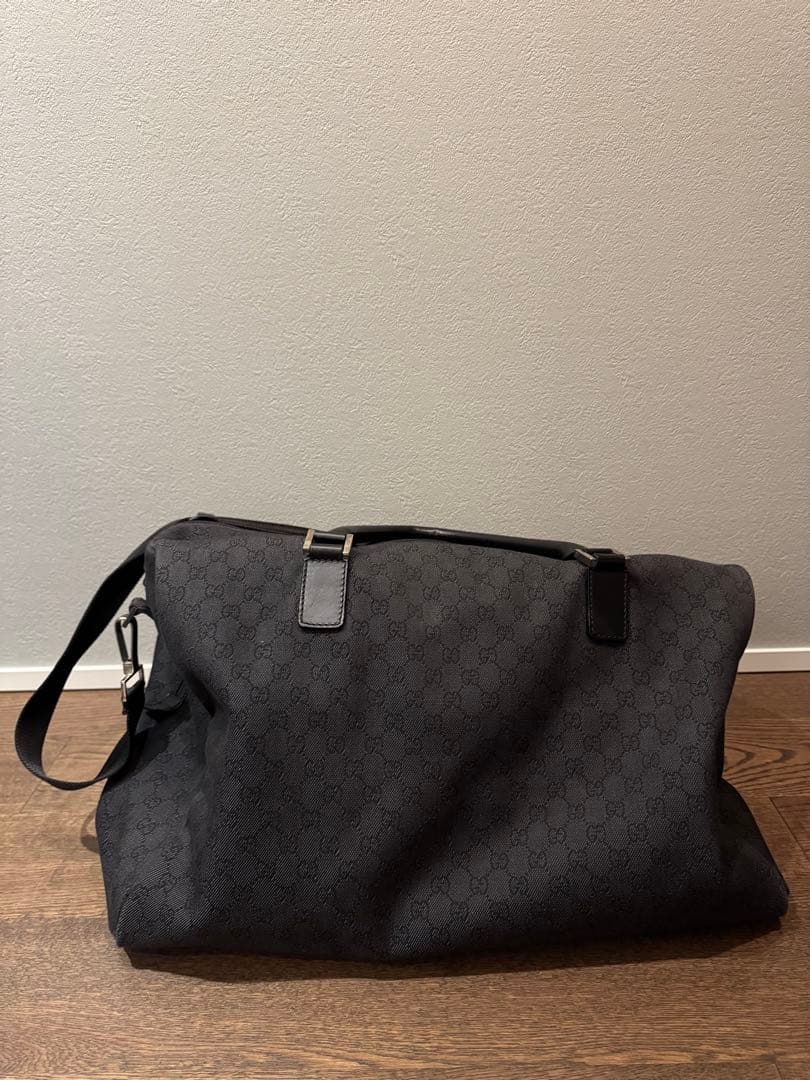 GUCCI GGデニム ボストンバッグ 190629ブラック