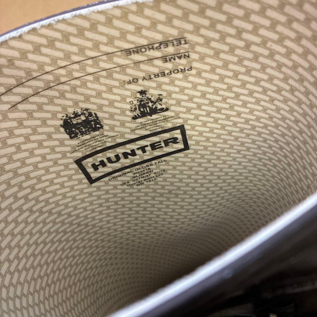 HUNTER チョコレート色 長靴 バックル付き UK6 25センチ 雨の日に♡