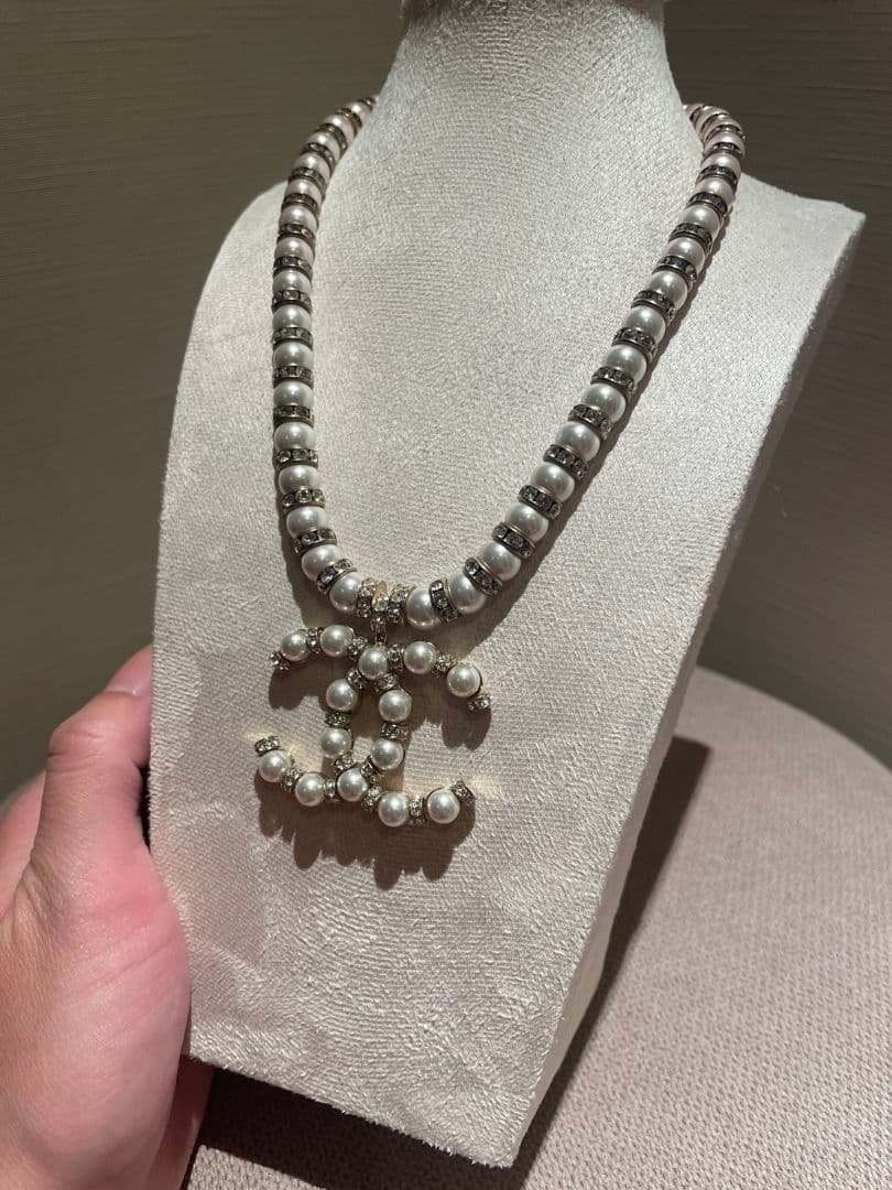 質屋に行く明日まで！CHANEL パール&ビジューネックレス　チョーカー