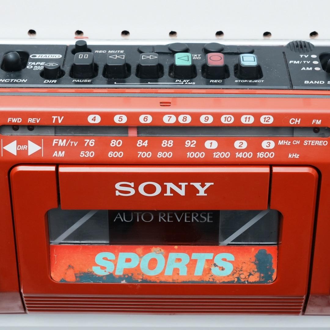 激レア SONYSPORTS CFS-V75 ラジカセ 可動品 カセット 80s