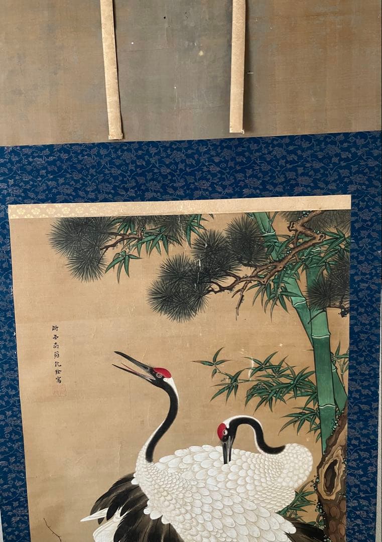 双鶴大幅掛軸
