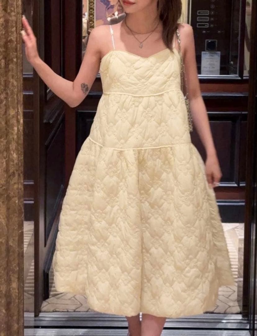 ワンピース THETOE Rhea Jacquard Onepiece white M