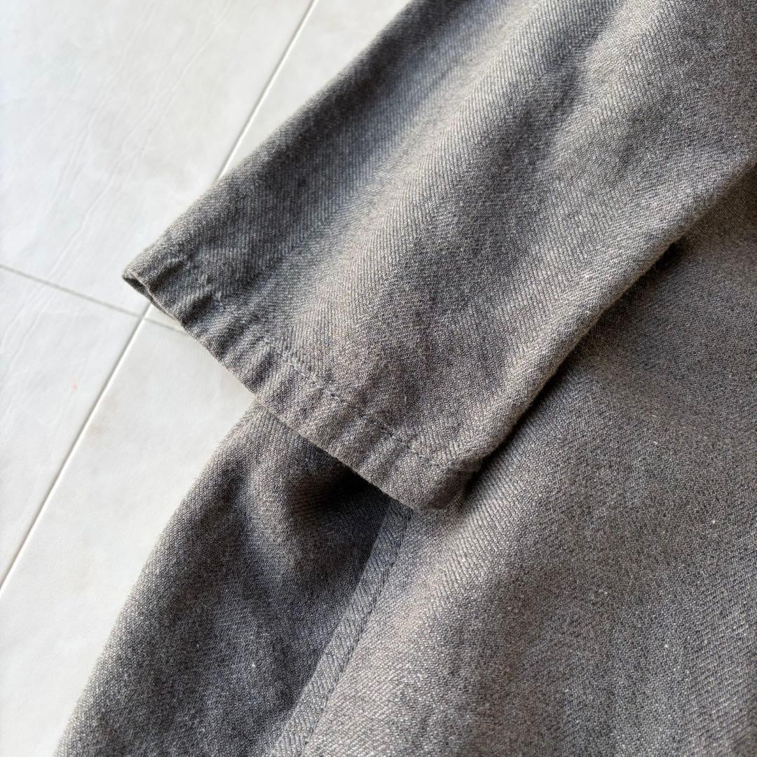 プランテーション Plantation Vネックロングワンピース グレー M