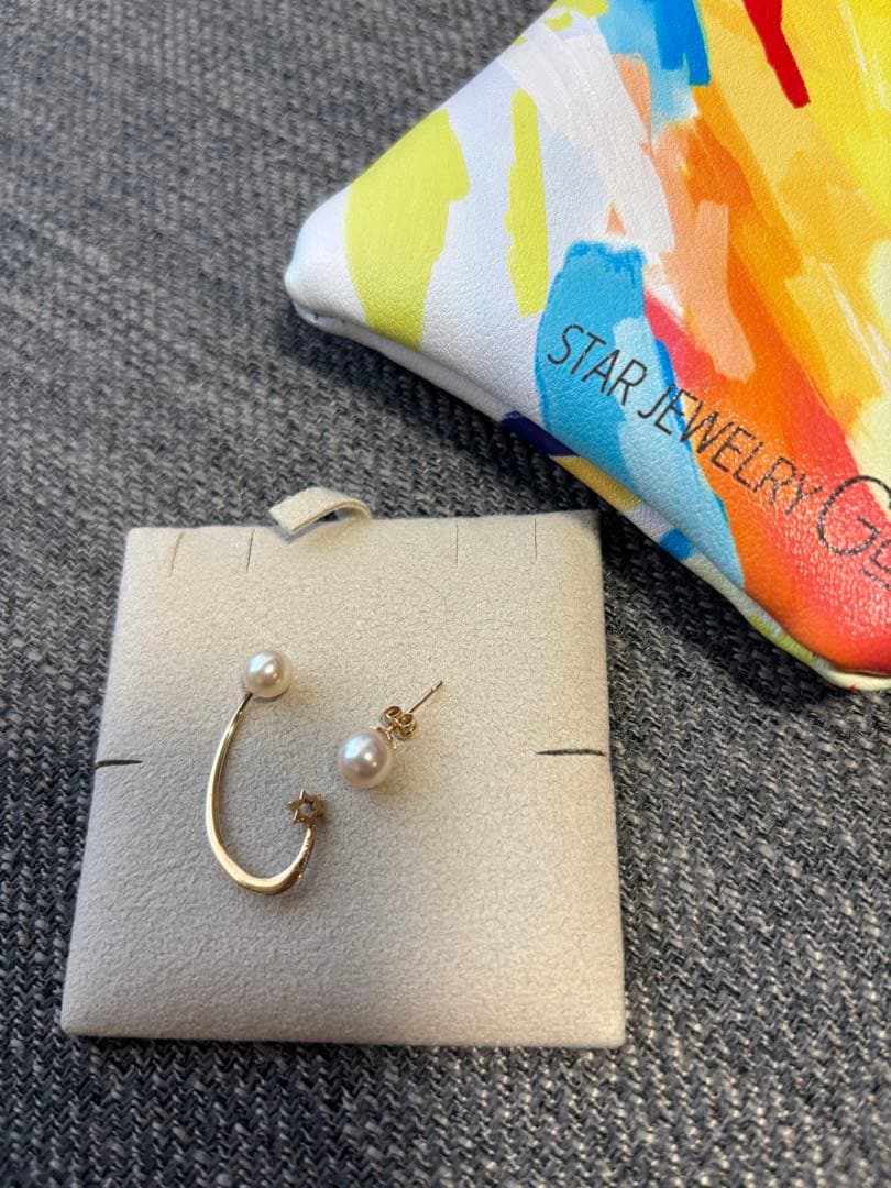 K10YG パールカフジャケットピアス