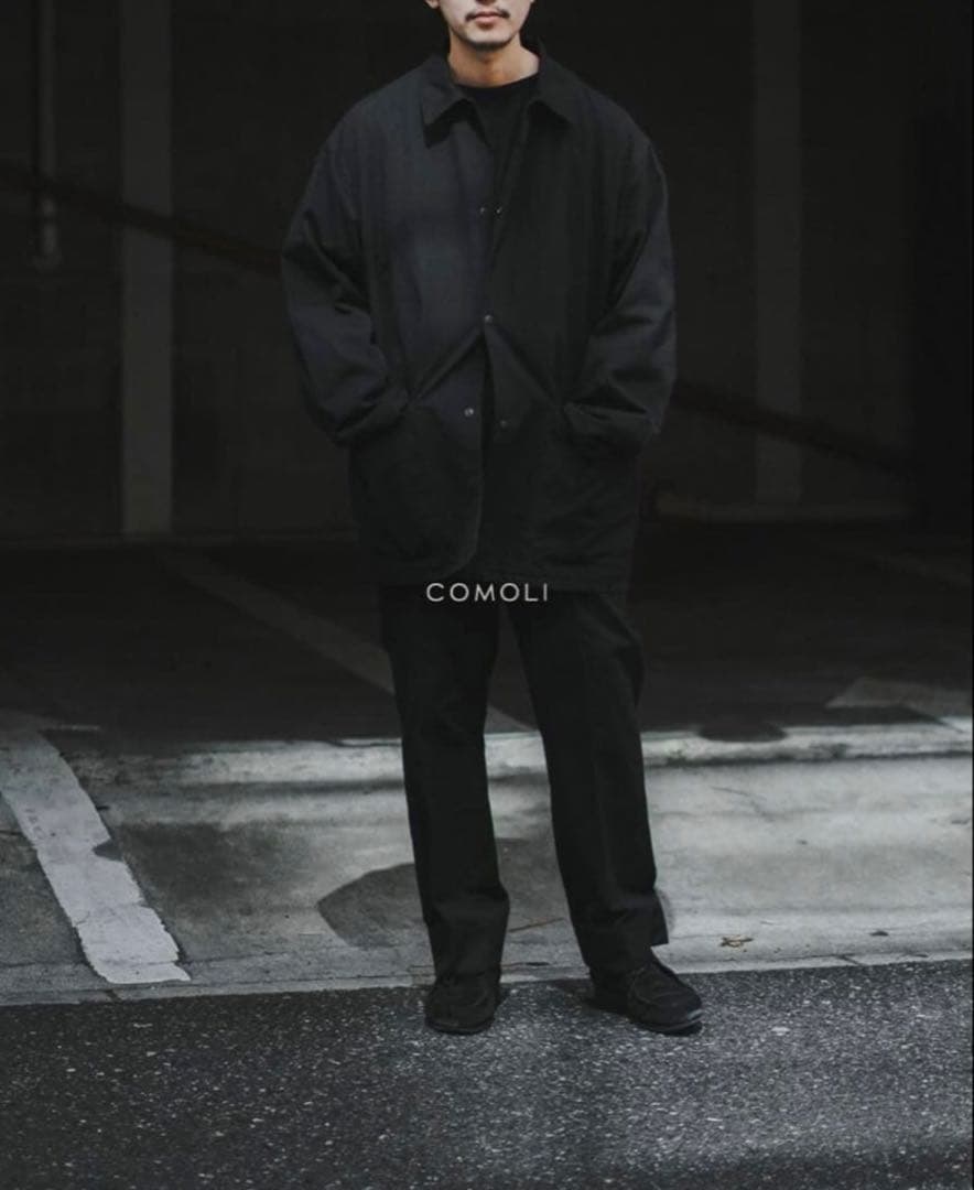 25AW COMOLI ポストワーク ツイル ジャケット 1 ブラック