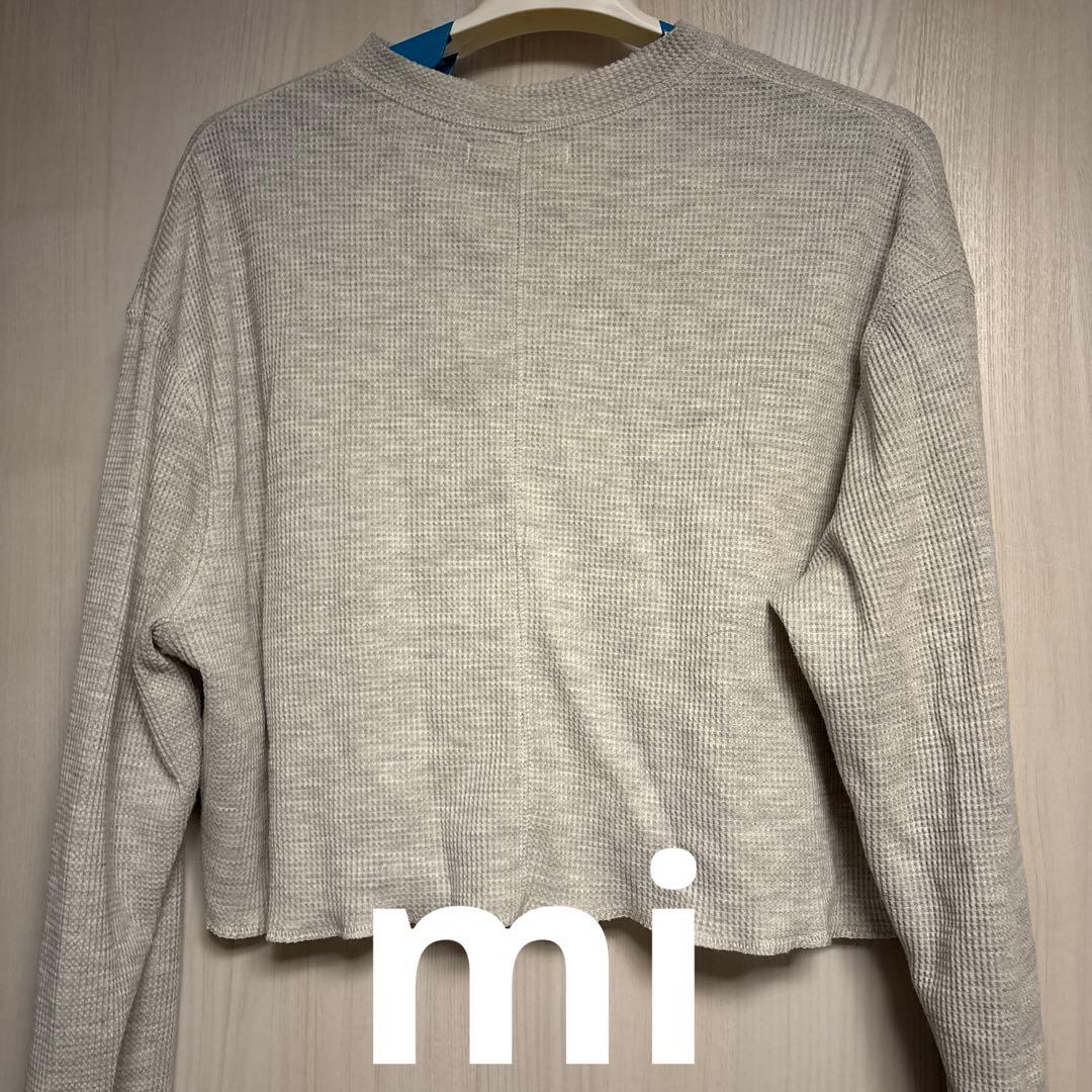 anuke Waffle Henley Tops オートミール