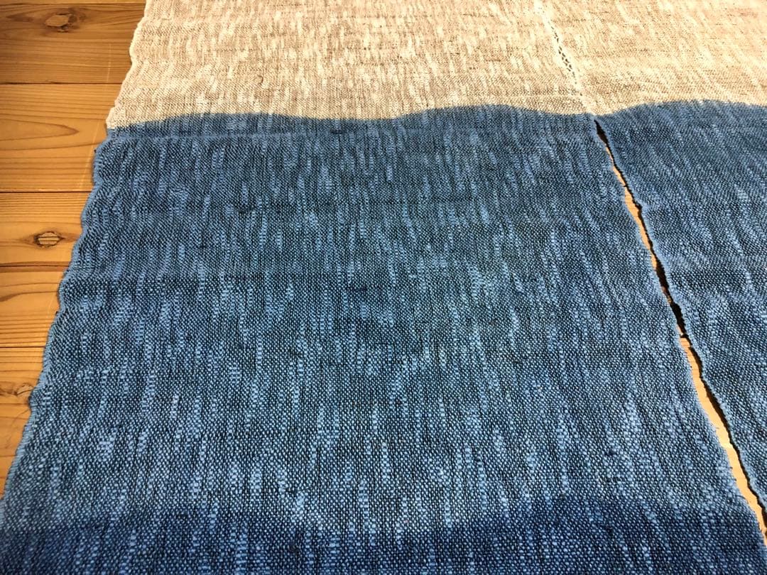 のれん【未使用】藍染四段グラデーション