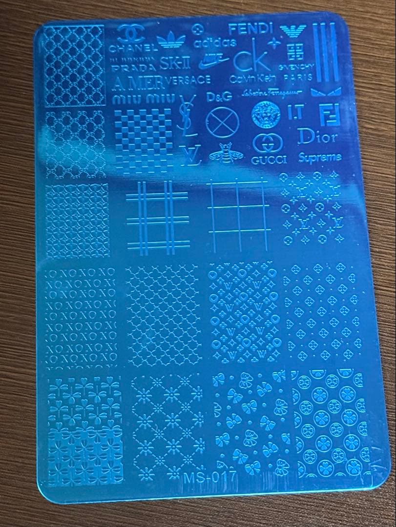 ネイルスタンププレート ネイルスタンピングプレート ブランドロゴ