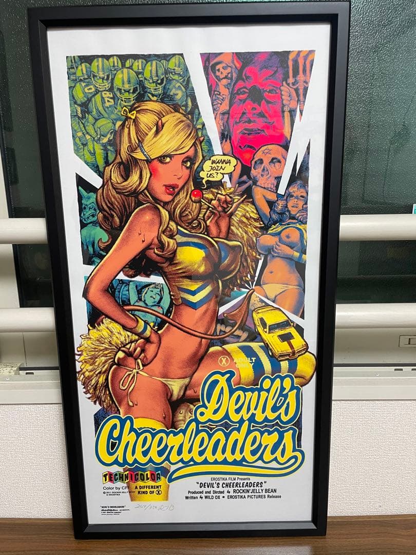 う*ぬ様 ロッキンジェリービーン デビルチアリーダー　シルクスクリーンポスター
