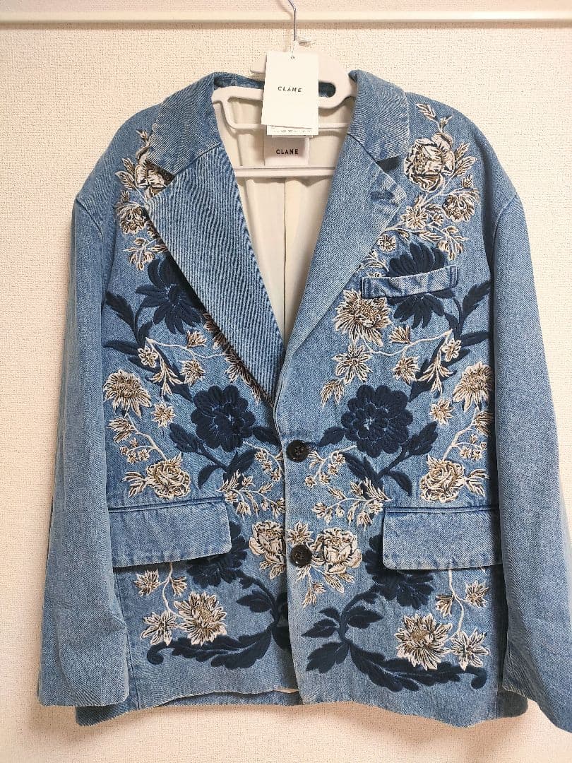 r*u様 ※即完売品【CLANE】 花柄刺繍 デニムブレザー