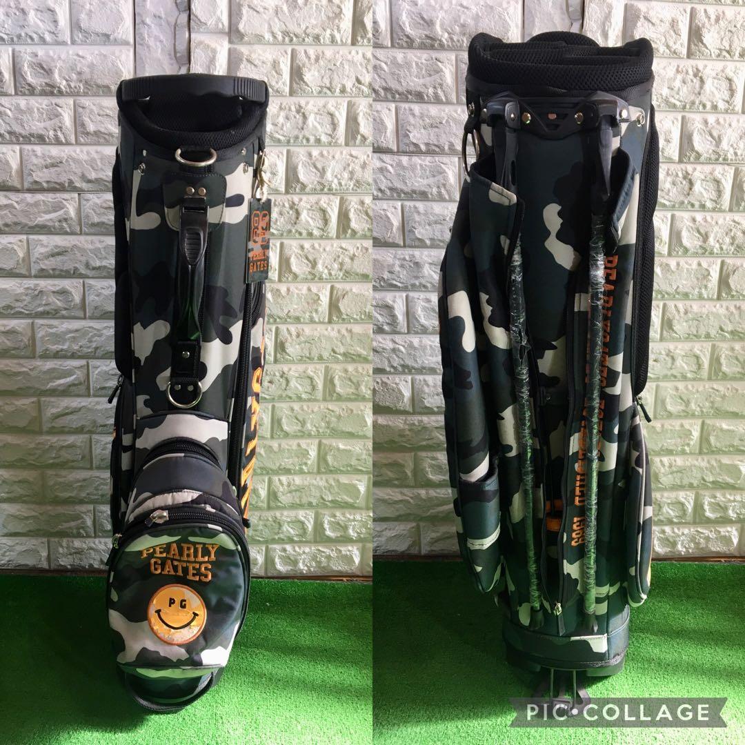 PERLY GATES☆パーリーゲイツ キャディバック☆迷彩☆ネームプレート付き