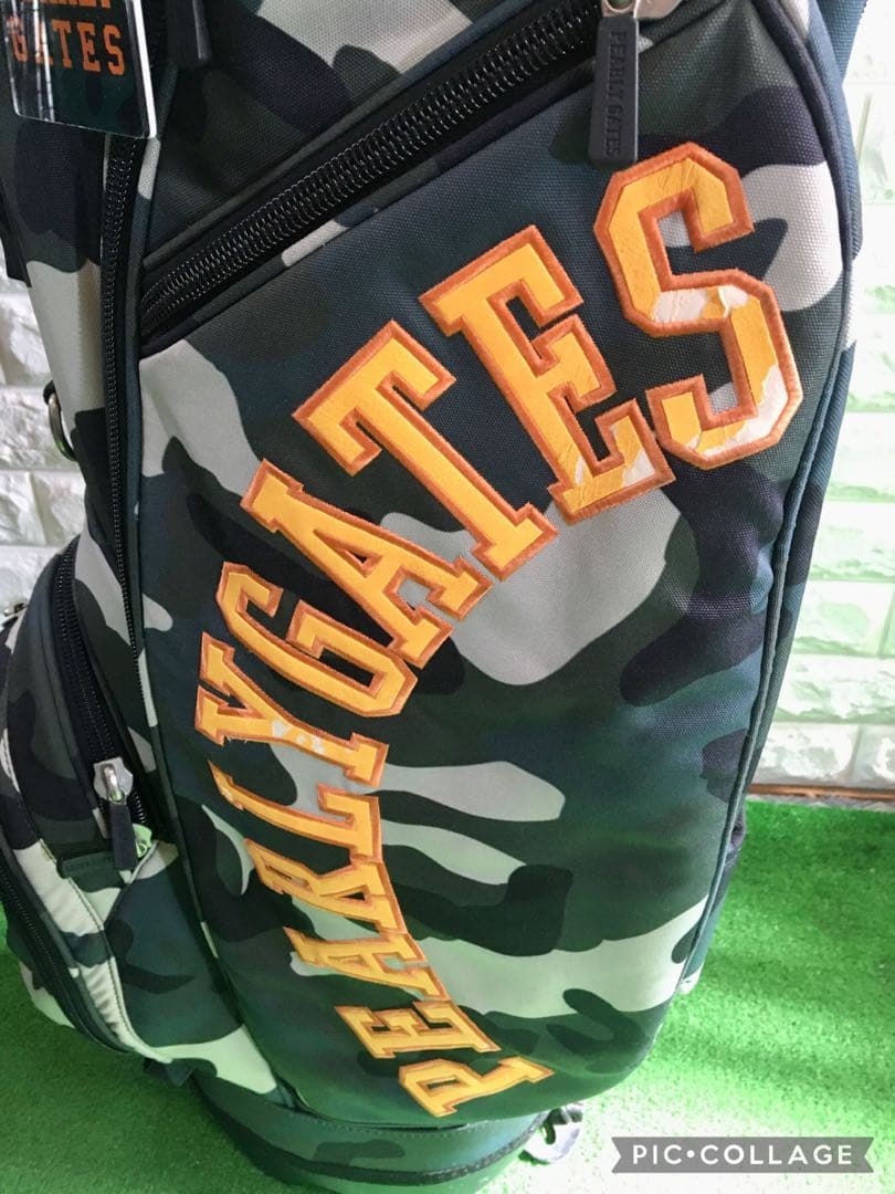 PERLY GATES☆パーリーゲイツ キャディバック☆迷彩☆ネームプレート付き