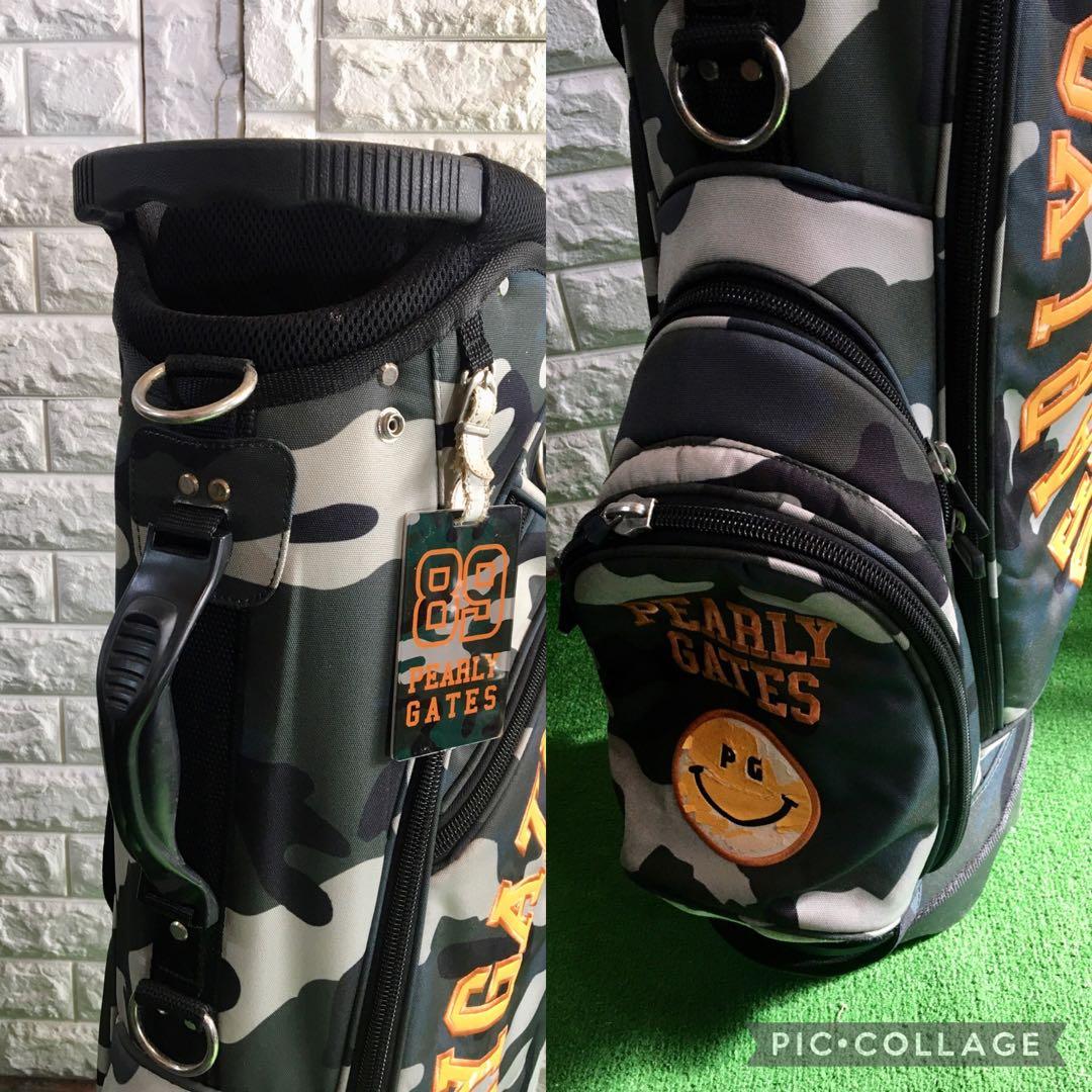 PERLY GATES☆パーリーゲイツ キャディバック☆迷彩☆ネームプレート付き