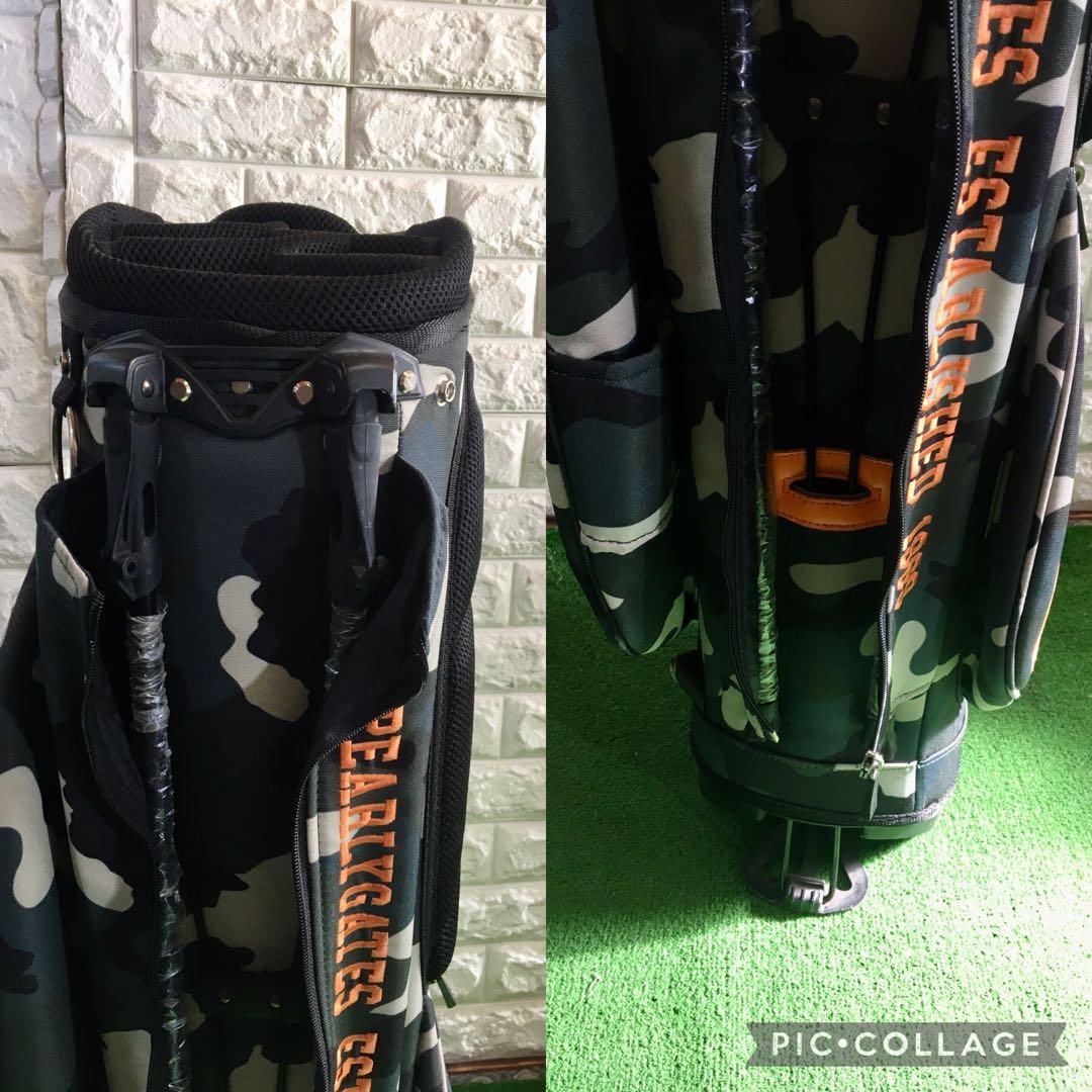 PERLY GATES☆パーリーゲイツ キャディバック☆迷彩☆ネームプレート付き