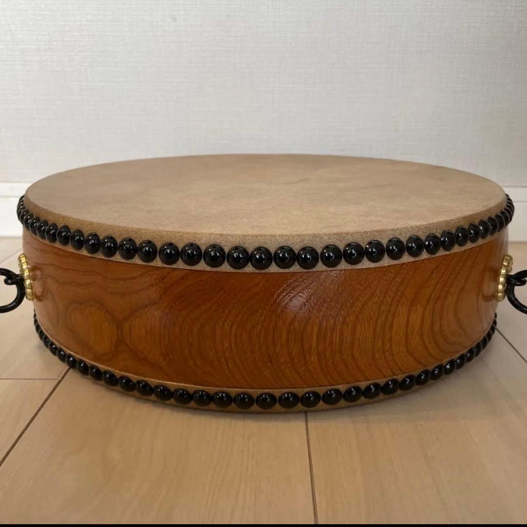 和太鼓 平太鼓 33cm 1尺1寸　和楽器 上鳴 日本製　くりぬき　本革