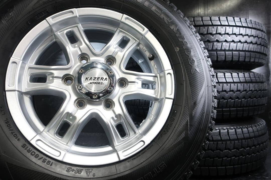 極上9分山 国産スタッドレス 195/80R15 LT NV350 キャラバン