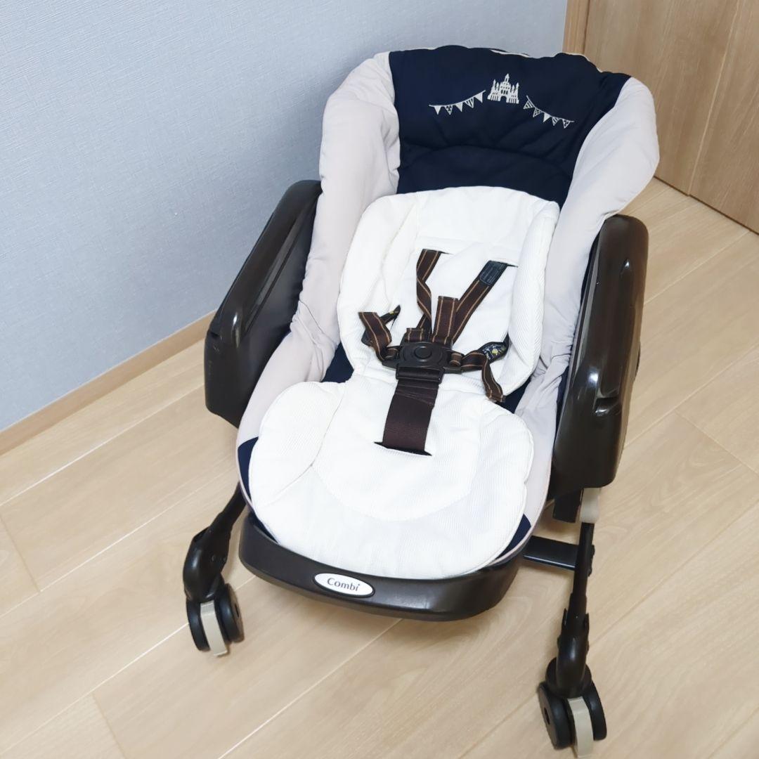 【美品】コンビ　combi　ネムリラ　ハイローチェア　手動　シンプライト