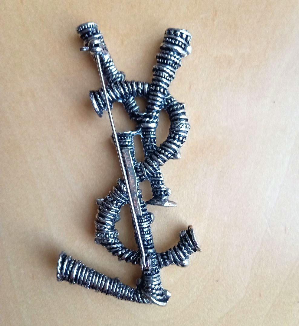 【希少】サンローラン ネジ OXIDIZED SILVER ブローチ