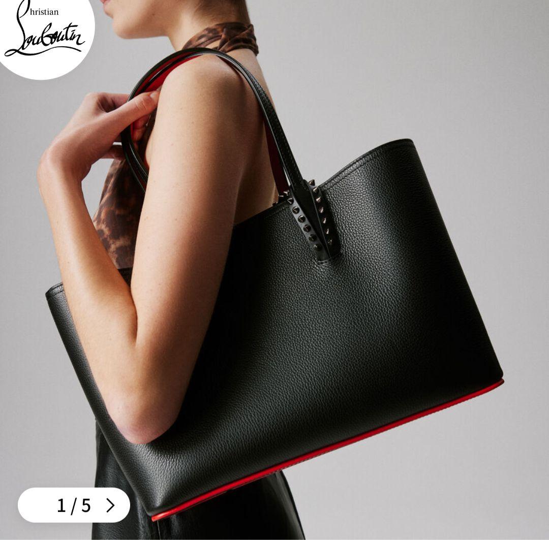 ★ルブタン スタッズ付き黒レザートートバッグ 美品★最終お値下げ