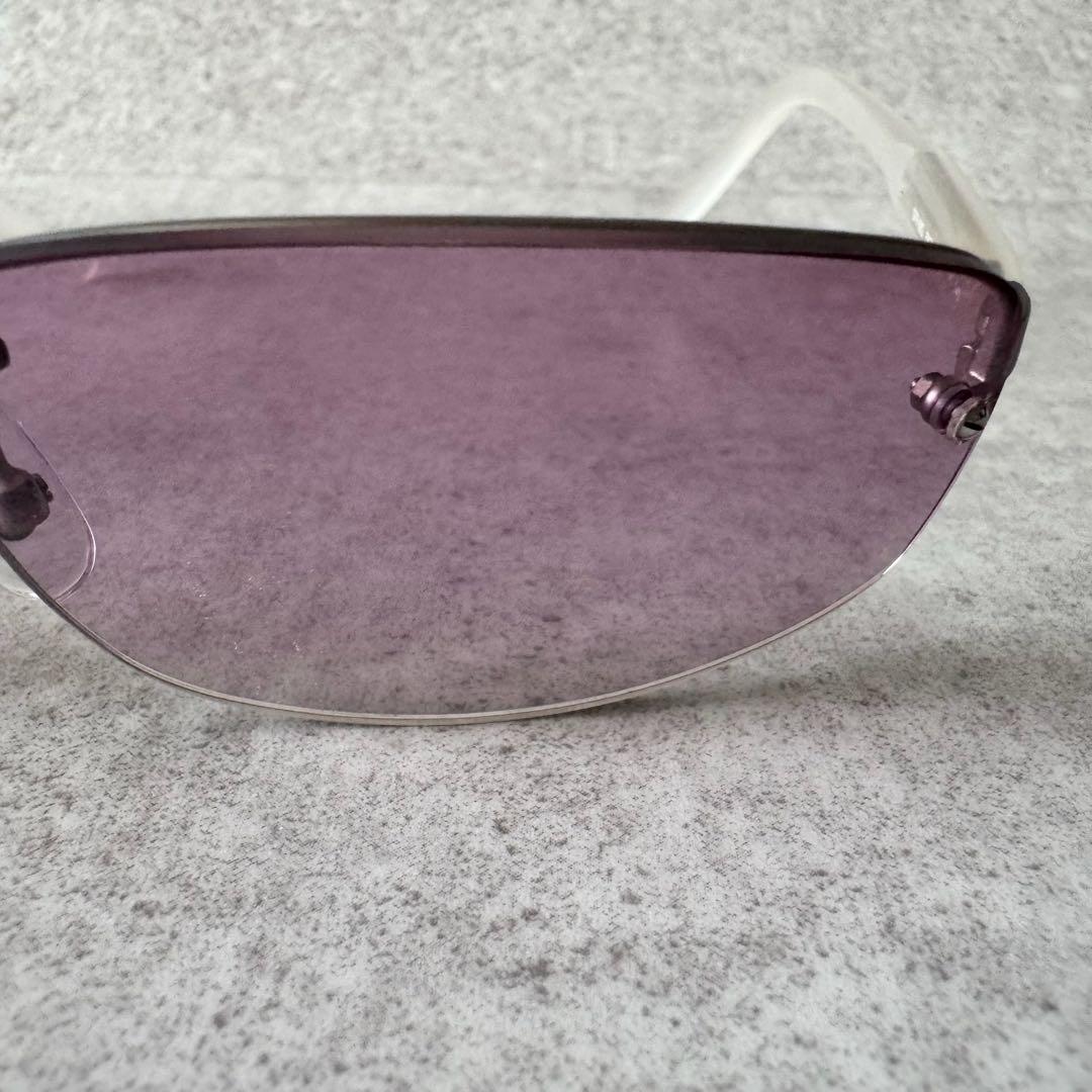 プラダスポーツ サングラス　ハーフリム パープル　シルバー vintage