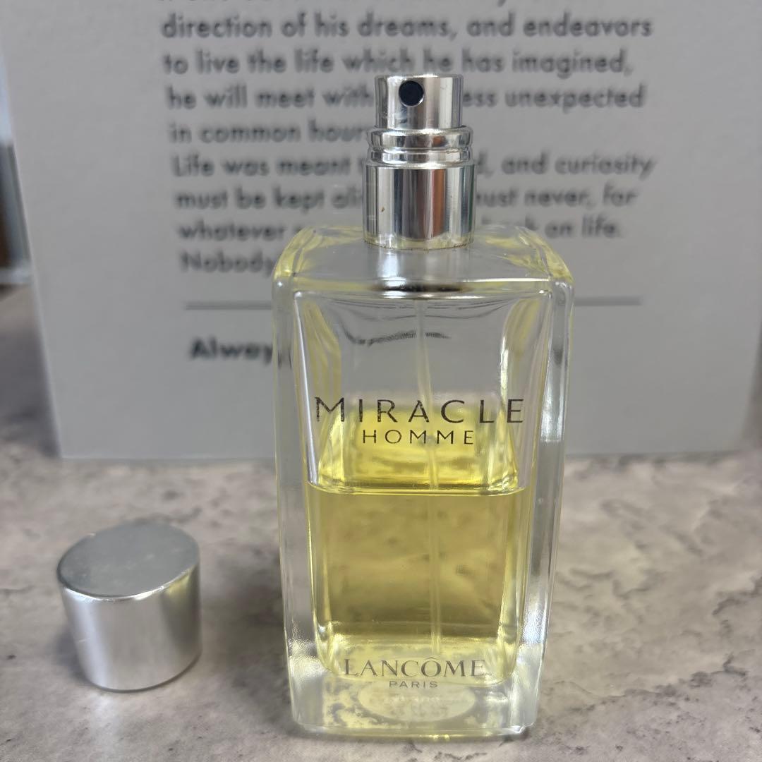 値下げ　ランコム　ミラクルオム　オードトワレ　香水　75ml　USED　廃盤品