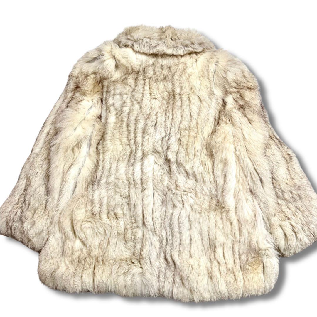 【美品/着丈80cm】エンバ ブルーフォックス リアルファーコート 本毛皮 狐