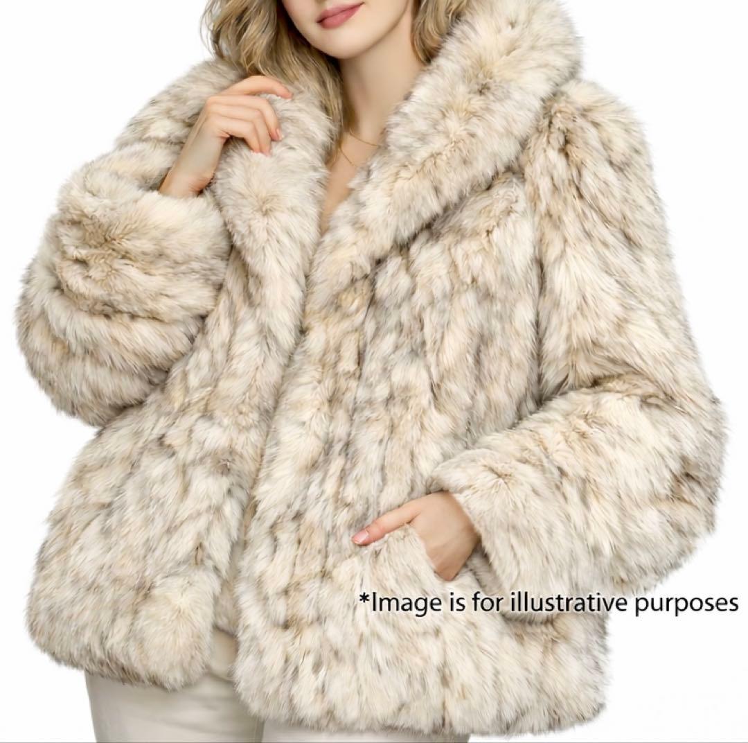 【美品/着丈80cm】エンバ ブルーフォックス リアルファーコート 本毛皮 狐