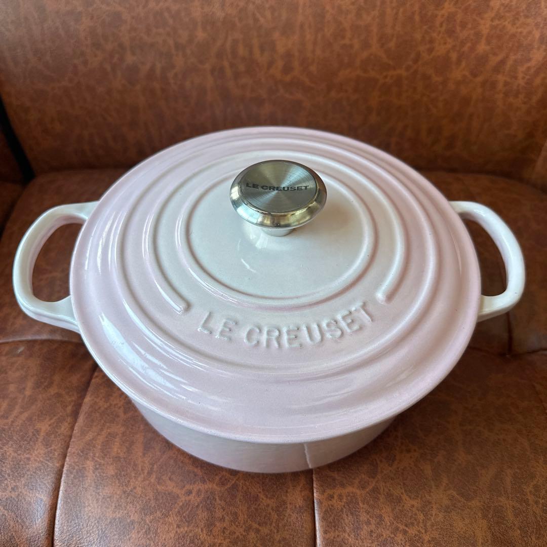 まー　ル・クルーゼ　ココットロンド　20cm　鍋　ピンク