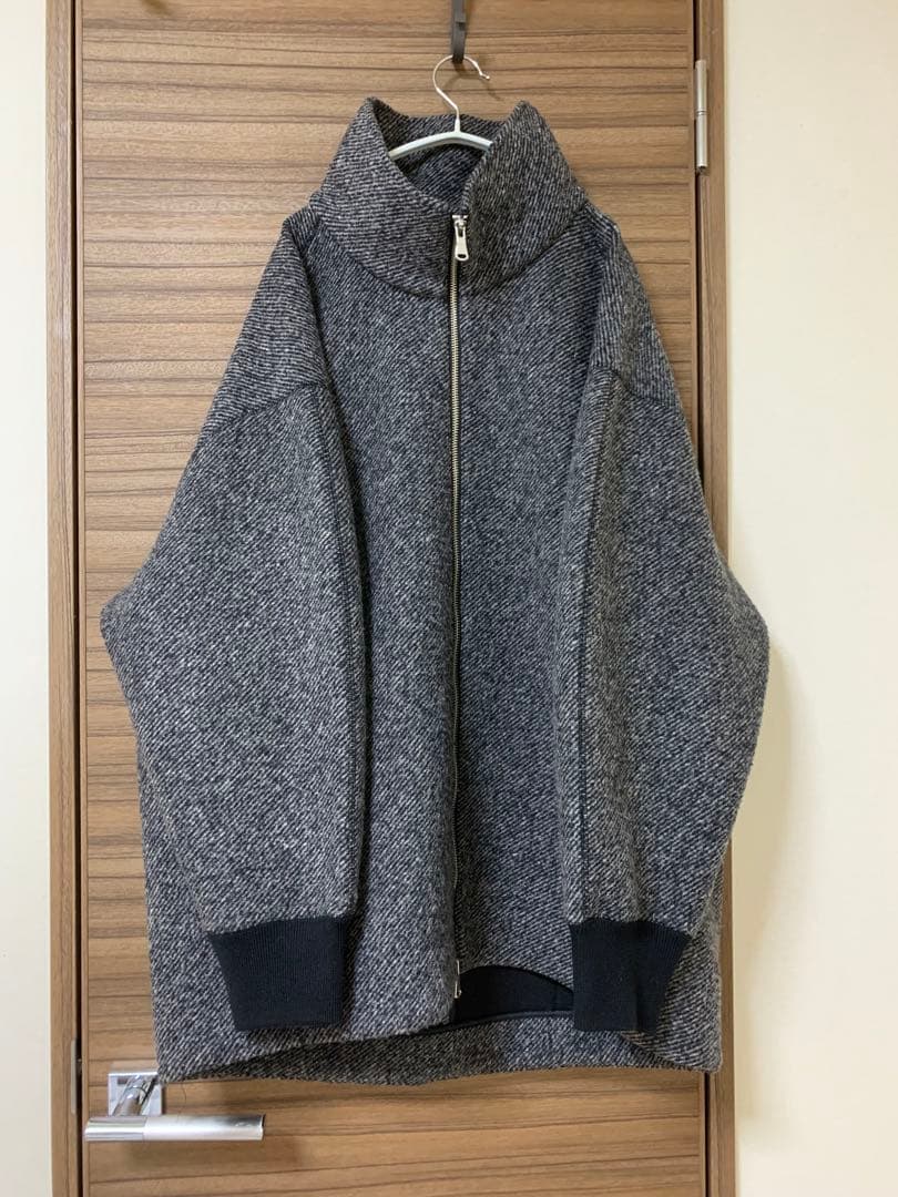 人気完売品　アダムエロペ　ツイードボンディングコーディガン ボンディングコート