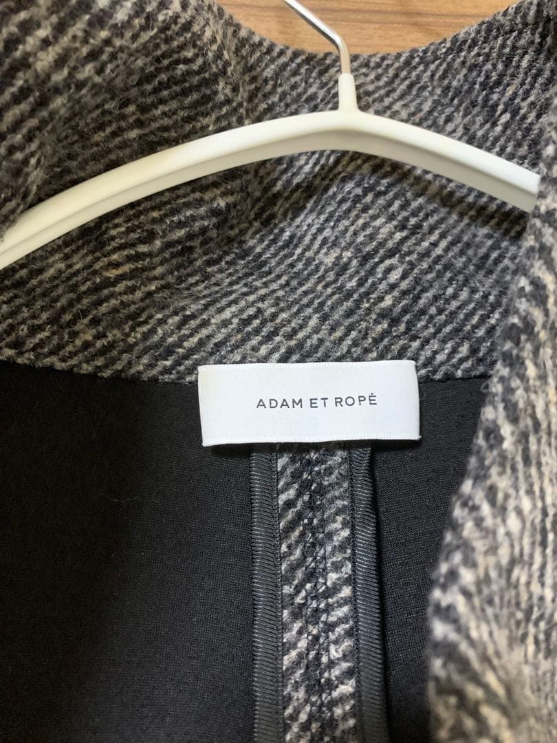 人気完売品　アダムエロペ　ツイードボンディングコーディガン ボンディングコート