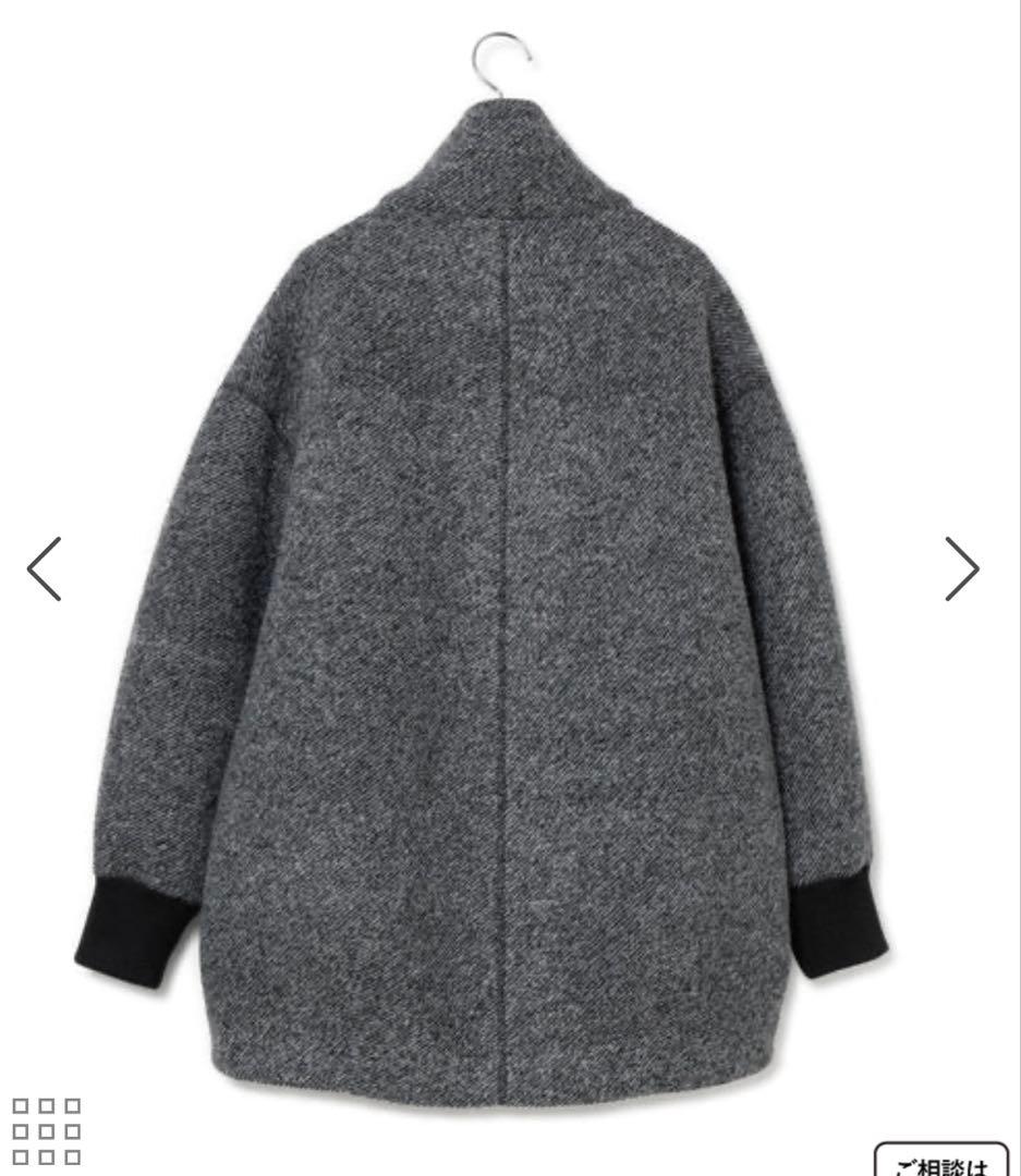 人気完売品　アダムエロペ　ツイードボンディングコーディガン ボンディングコート
