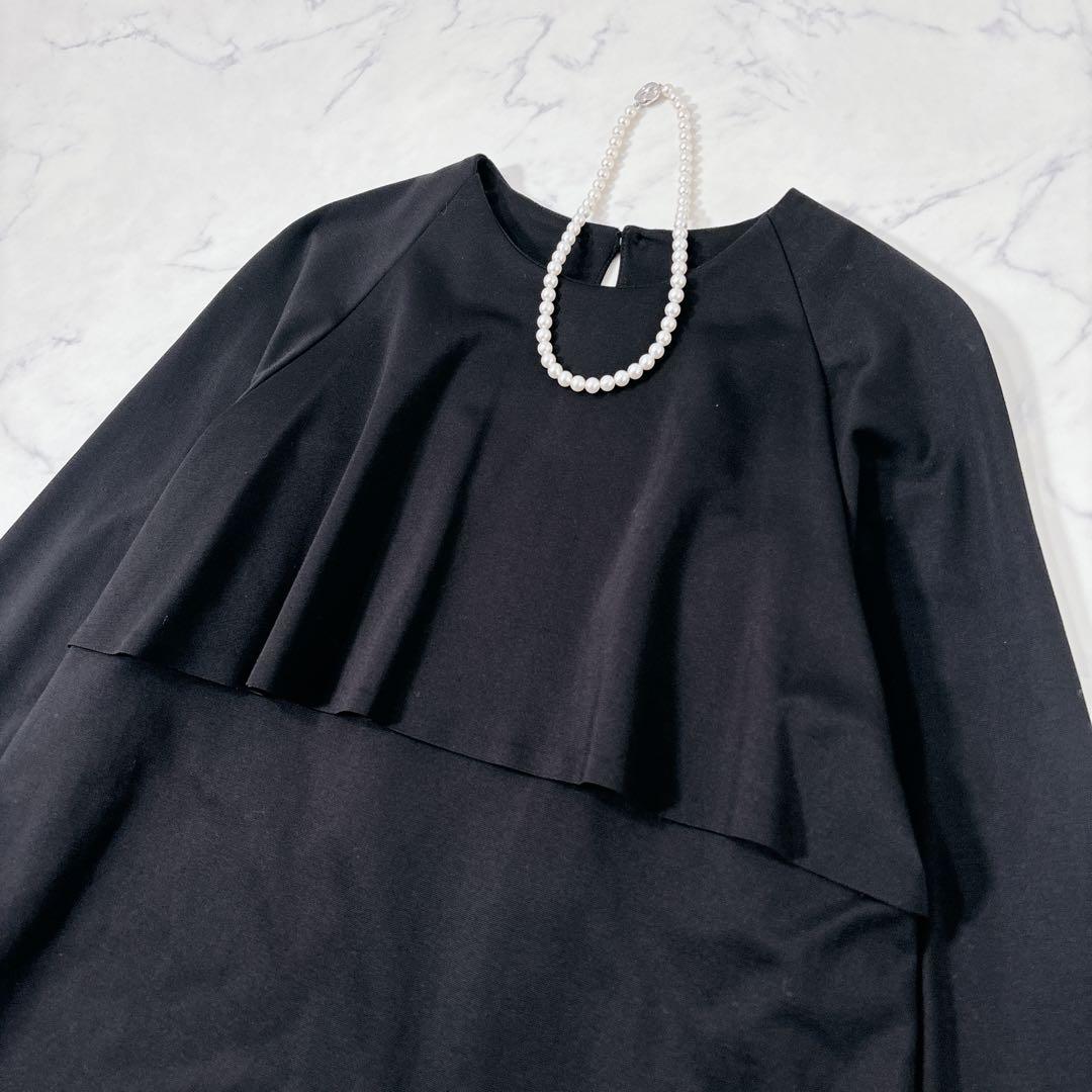 【新品タグ付】ANAYI コンパクトポンチラグランプルオーバー 黒 アナイ