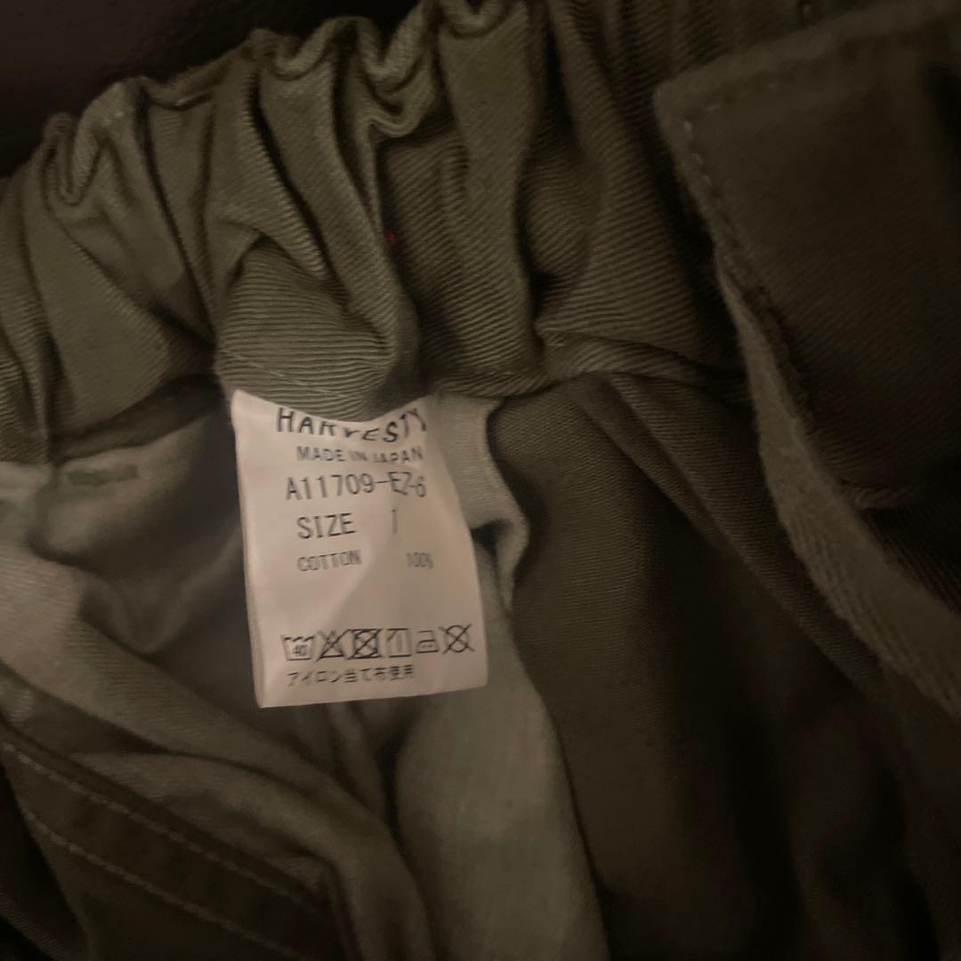 HARVESTY ハーベスティ イージー　サーカスパンツ カーキ　サイズ1