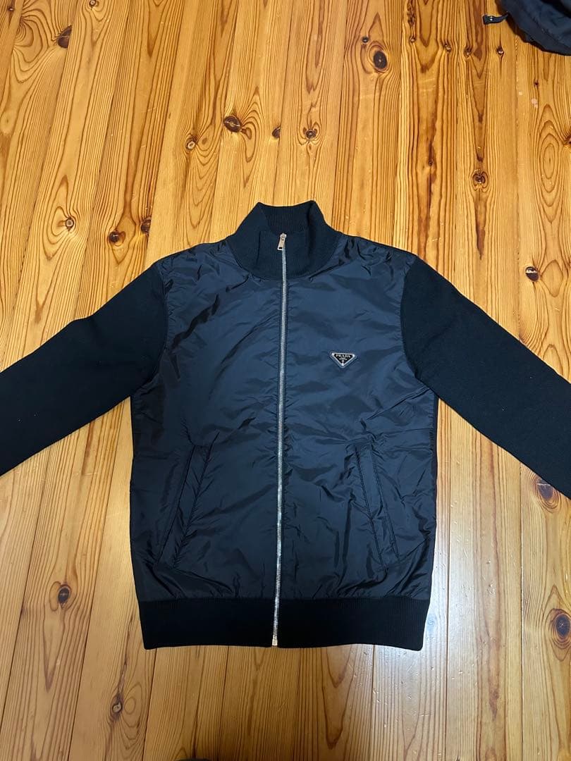 Y*I様 プラダ ジップアップナイロンウール　ニットジャケット