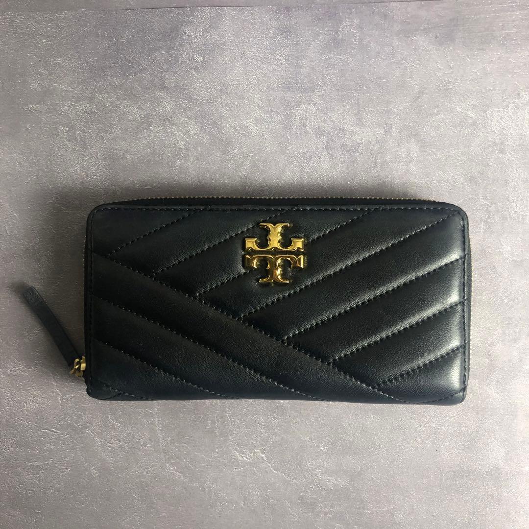 ✨️美品✨️ トリーバーチ キルティング レザー 長財布 黒 金ロゴ キラ KIRA