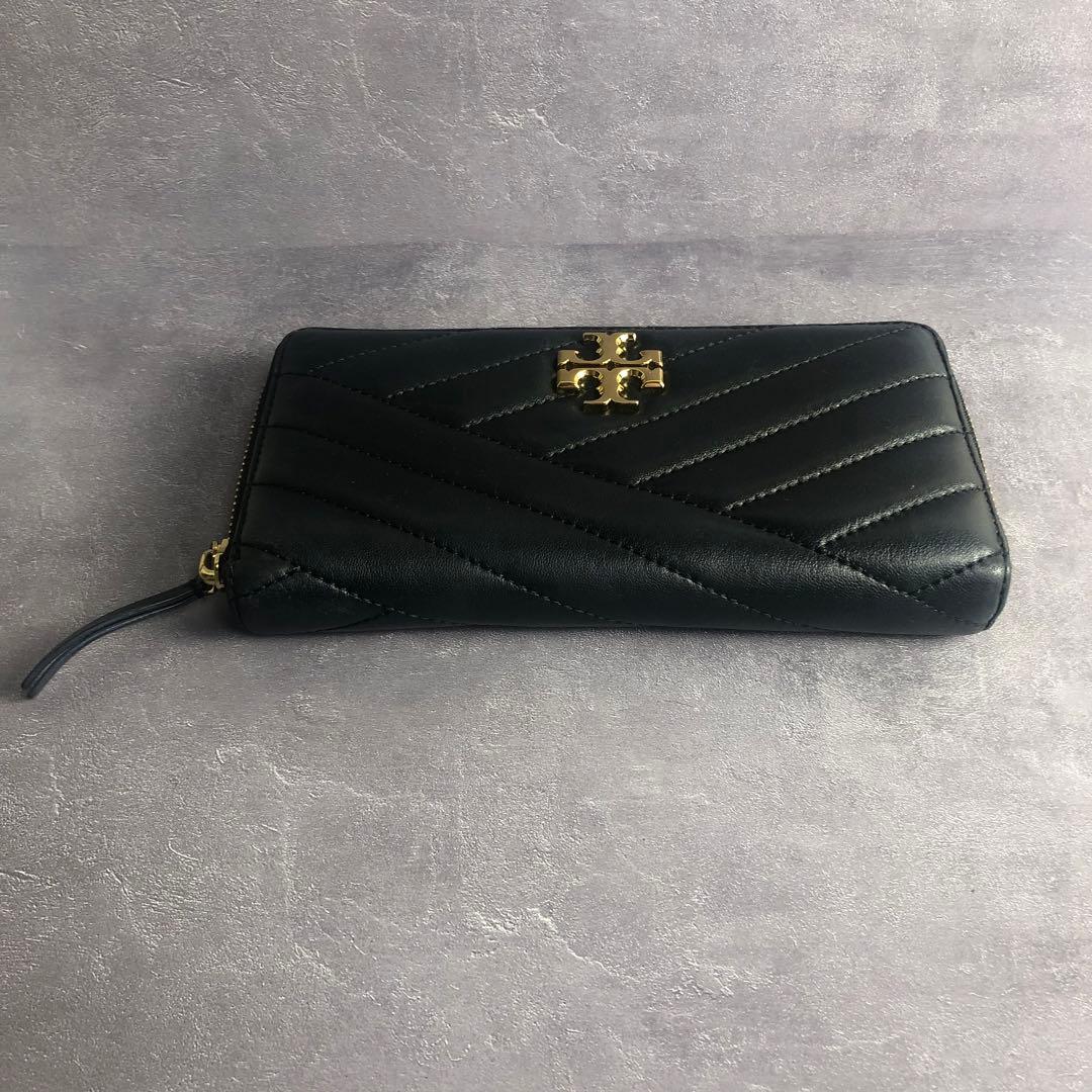 ✨️美品✨️ トリーバーチ キルティング レザー 長財布 黒 金ロゴ キラ KIRA