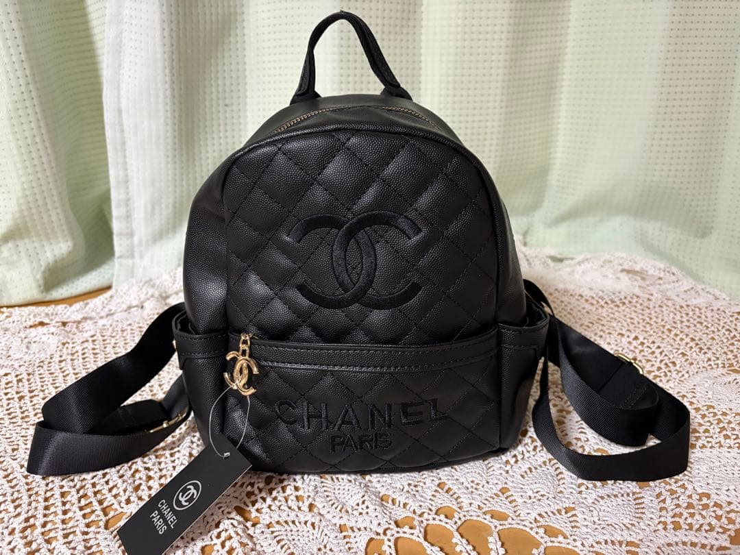 CHANELシャネル ノベルティ ブラック リュック バッグ 未使用