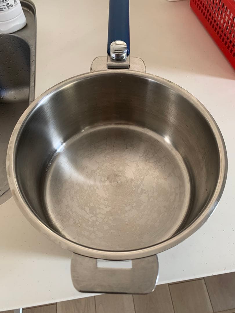 クリステル CRISTEL グラフィット 浅型鍋 両手鍋 青いハンドル