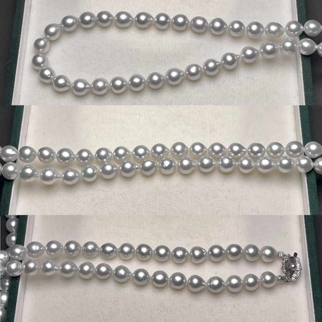 【オーロラ/テリ最強◎】タサキ アコヤ ブルーパール ネックレス 9mm 鑑別書