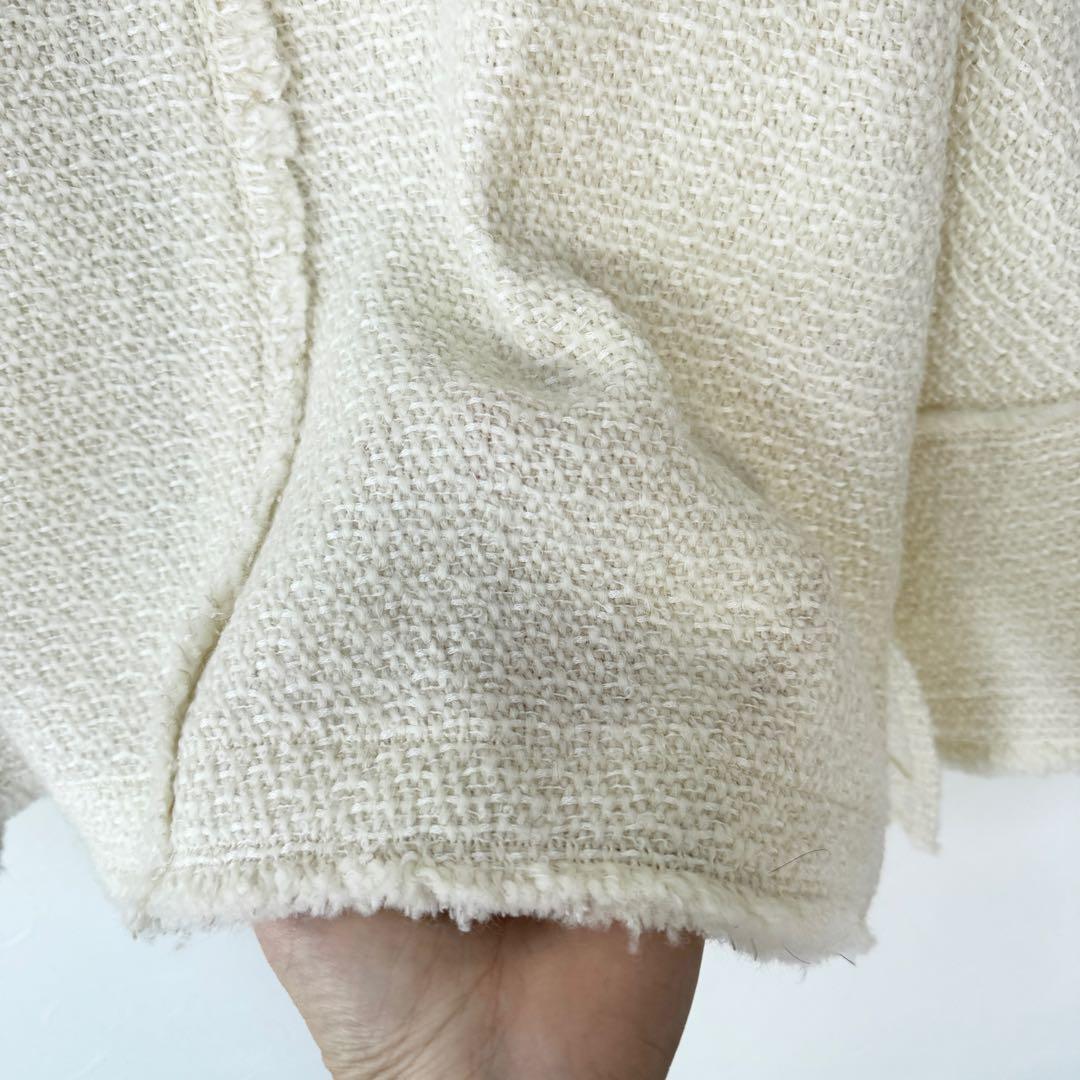 IENA 新品タグ付 定価2.8万円／ツイードボックスプルオーバー アイボリー