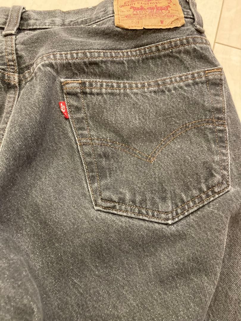 80s USA製 Levi’s 501 先染めブラックW36L30 1989年製