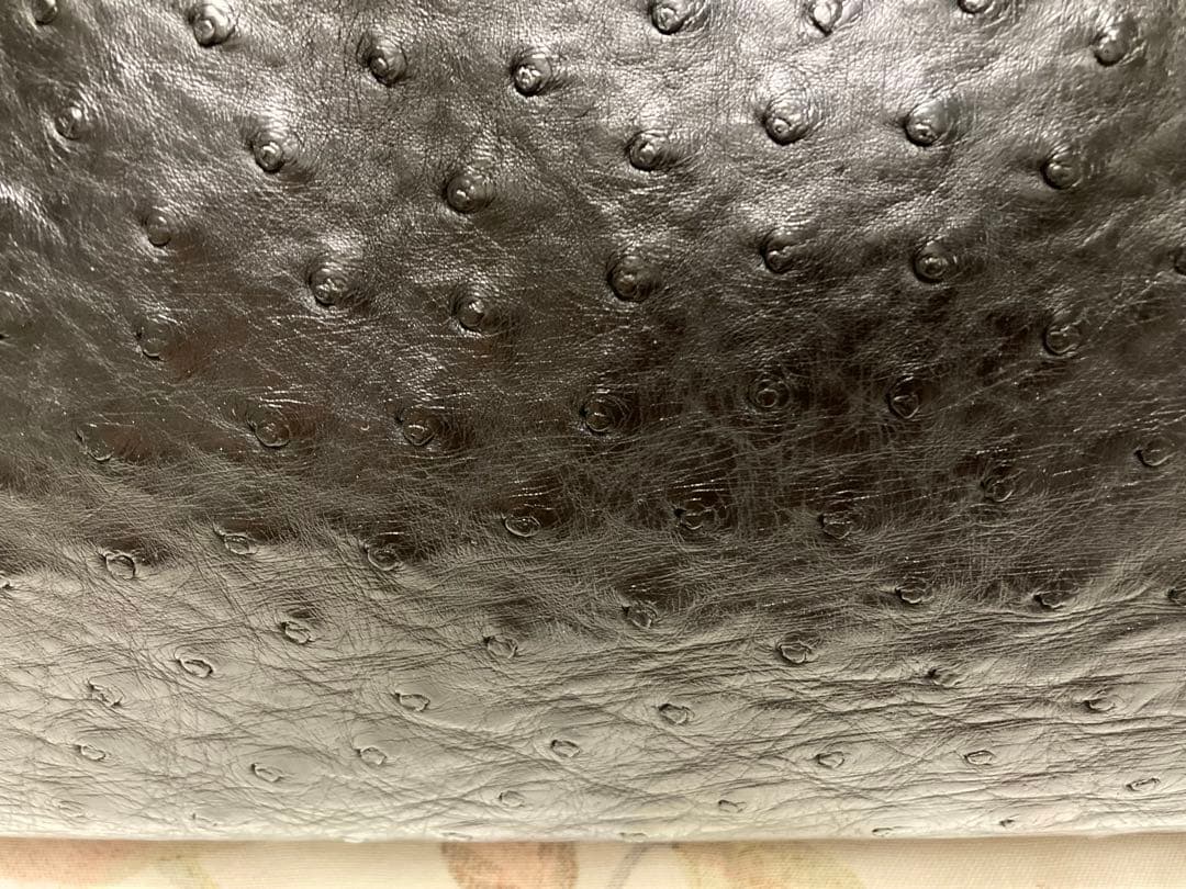 ボストンバッグ　オーストリッチ　美品