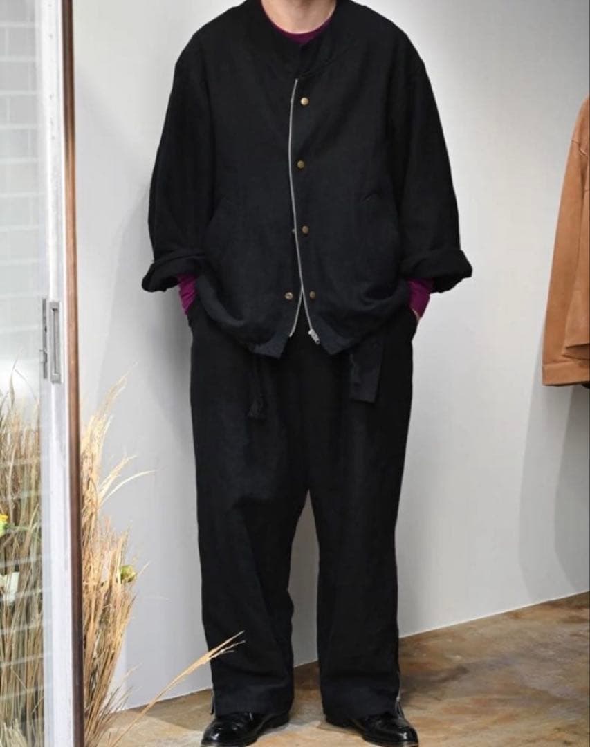 barbell object ノーカラージャケット 黒 1