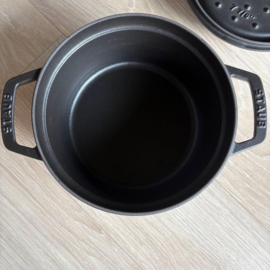 STAUB ストウブ ピコ ココット ラウンド 20センチ ブラック