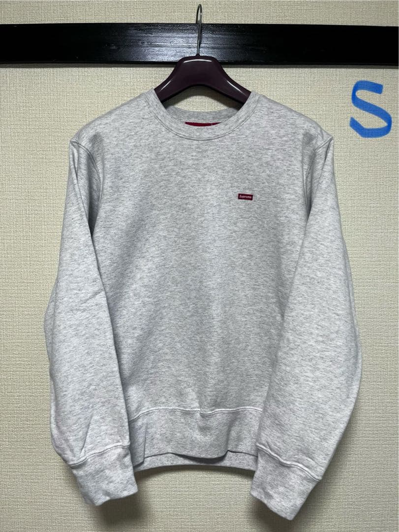 small logo Supreme クルーネック グレー
