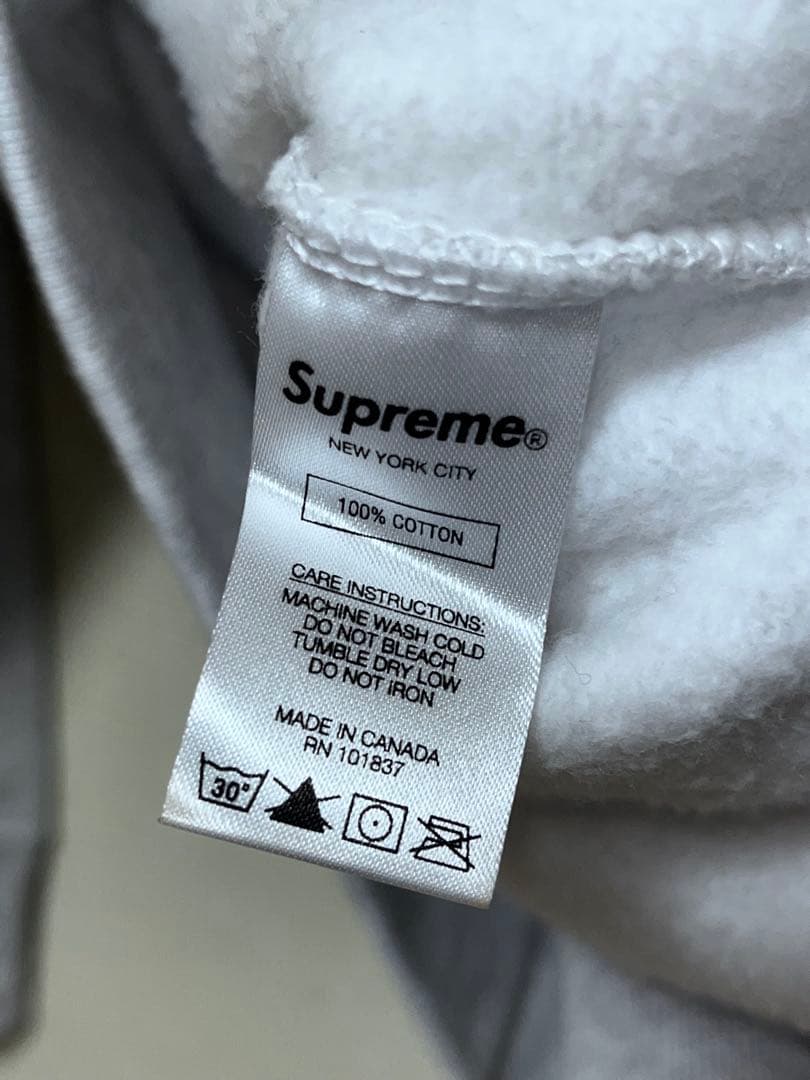small logo Supreme クルーネック グレー