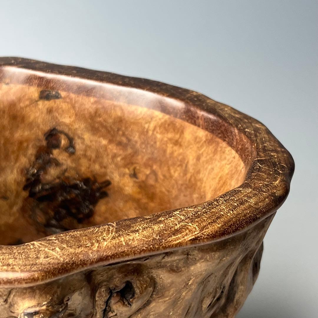 自然木の質感が魅力で優美な逸品 唐物 玉杢筆筒 文房四宝 中国美術 古玩