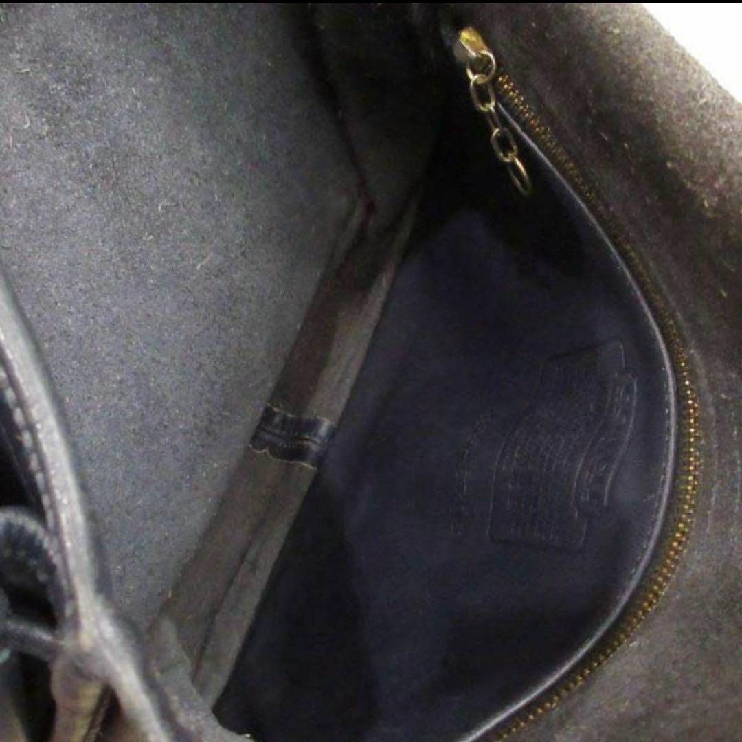 USA製 COACHオールドコーチ フラップタイプ レザーショルダーバッグ 紺系